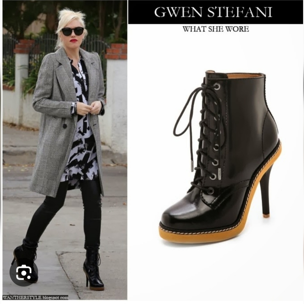 L.A.M.B Black High Heel Ankle Boots